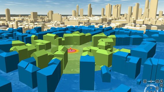 Mögliche 3D-Visualisierung des Fundortes eines Blindgängers.