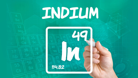 Chemisches Zeichen für Indium