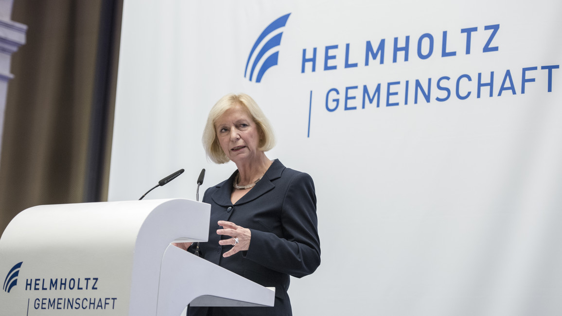 Bundesforschungsministerin Johanna Wanka während ihrer Rede