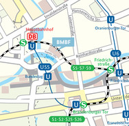 Ihr Weg zum Bundesministerium für Bildung und Forschung in Berlin; Kapelle-Ufer 1
