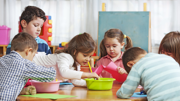 Vorschulkinder im Kindergarten