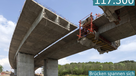 117.500 Brücken spannen sich über deutsche Straßen und Täler