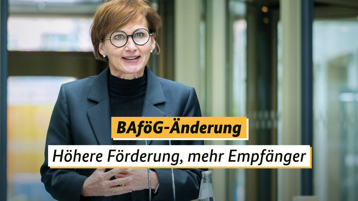 Bundesministerin Stark-Watzinger stellt die Eckpunte der heute im Bundeskabinett verabschiedeten BAföG-Reform vor