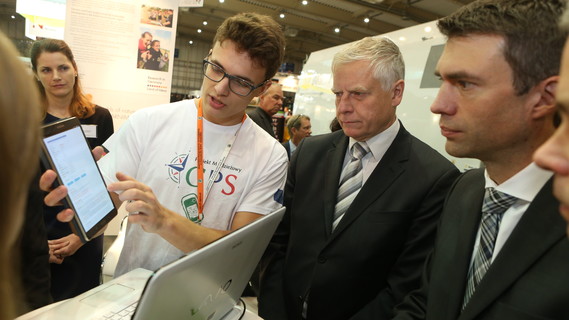 Der Parlamentarische Staatsekretär Stefan Müller mit dem polnischen Amtskollegen Aleksander Bobko, Staatssekretär im Ministerium für Wissenschaft und Hochschulbildung der Republik Polen.