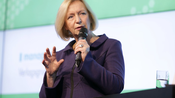 Bundesministerin Wanka auf dem Tag der Weltmarktführer am 08.11.2016 im Münsterland/Westfalen in Ahaus